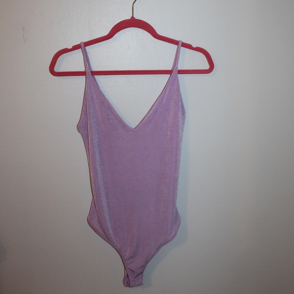 ZARA Strappy Purple Bodysuit - Picture 1 of 3